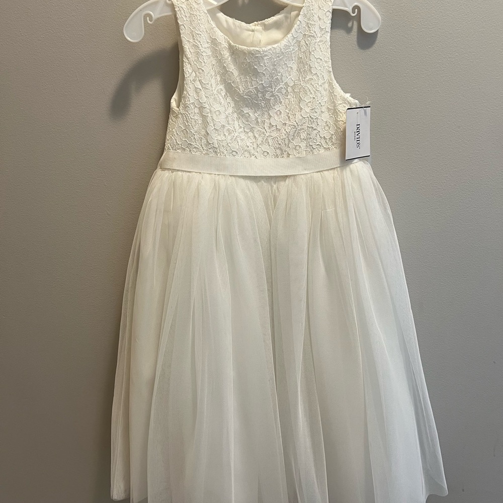 Elegant White Lace Kids Dress